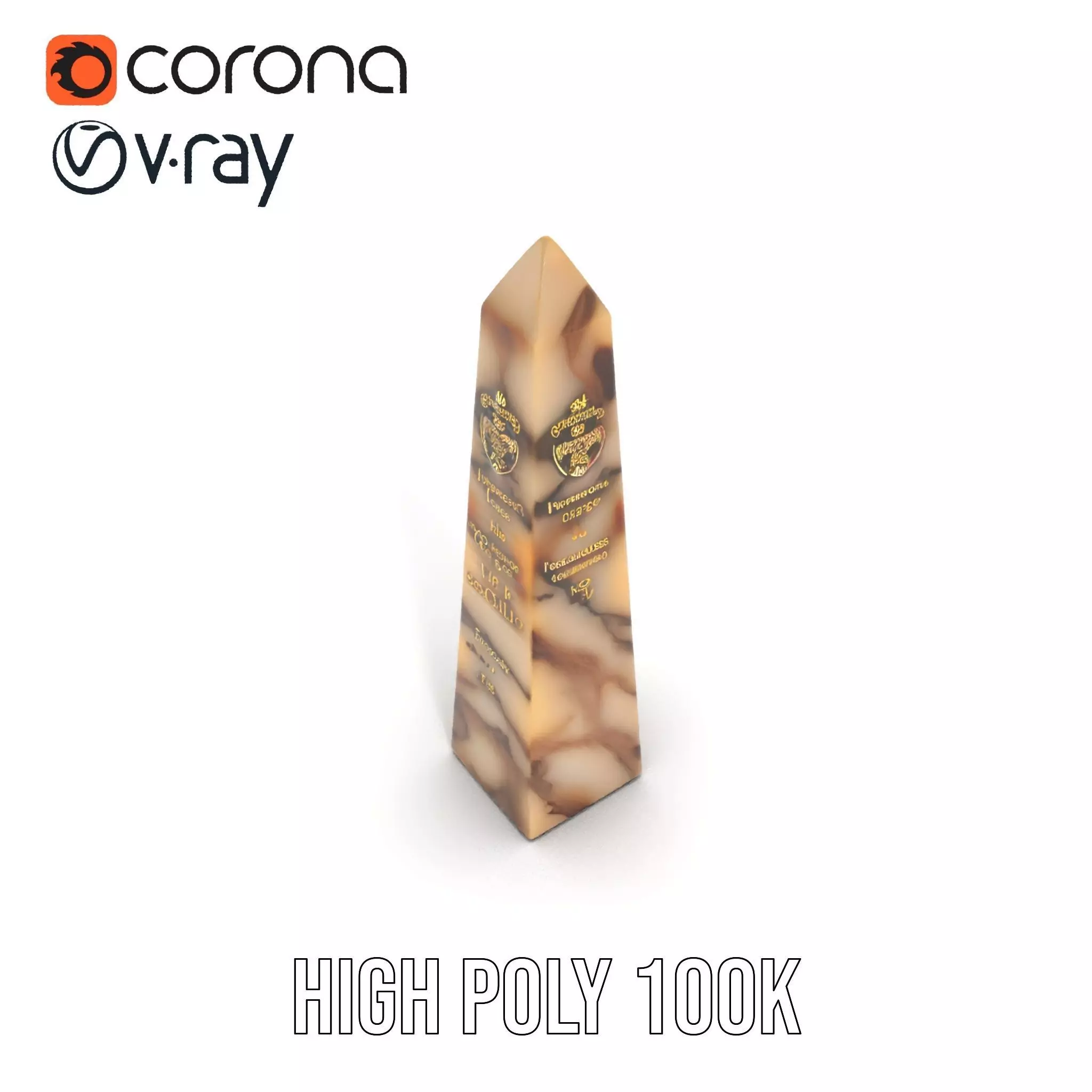 Marble Obelisk model pack Low-poly 3D model_17