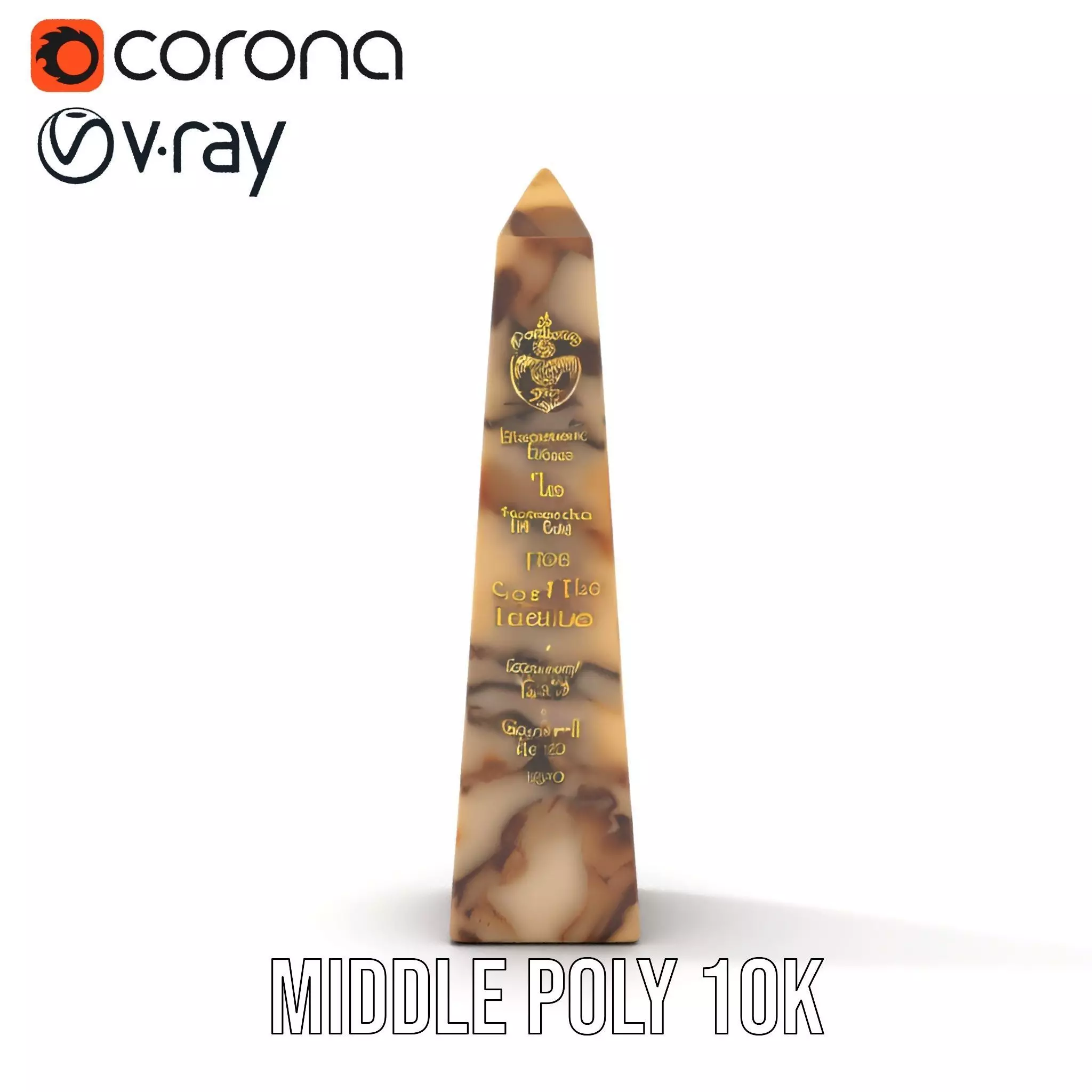 Marble Obelisk model pack Low-poly 3D model_5
