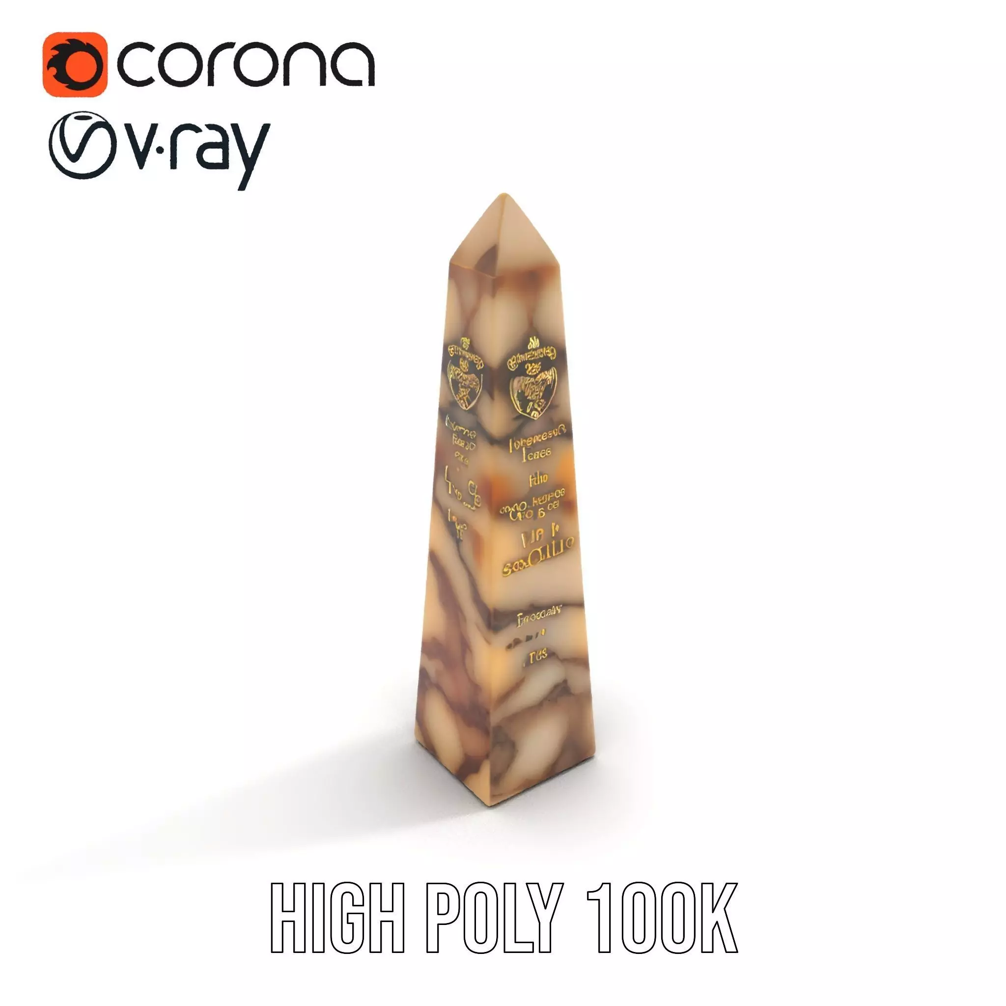Marble Obelisk model pack Low-poly 3D model_32