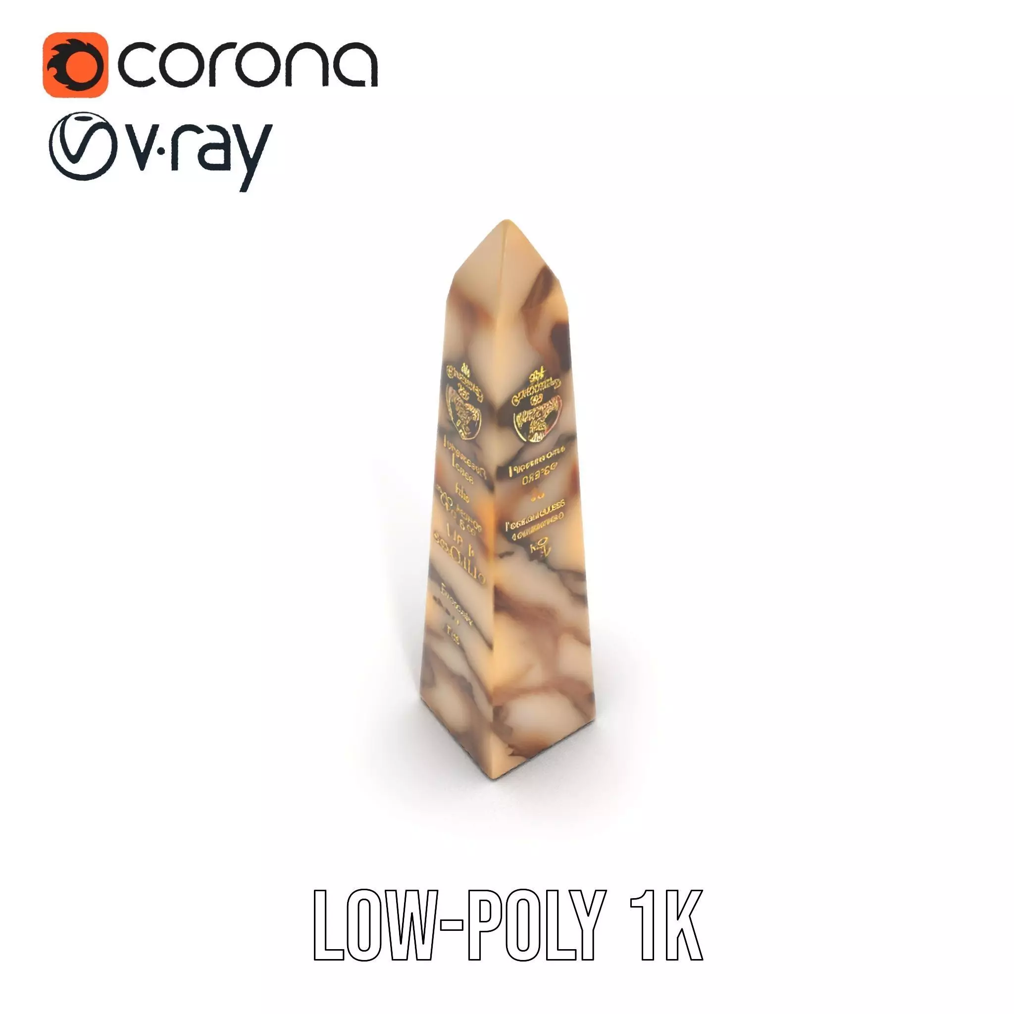 Marble Obelisk model pack Low-poly 3D model_22