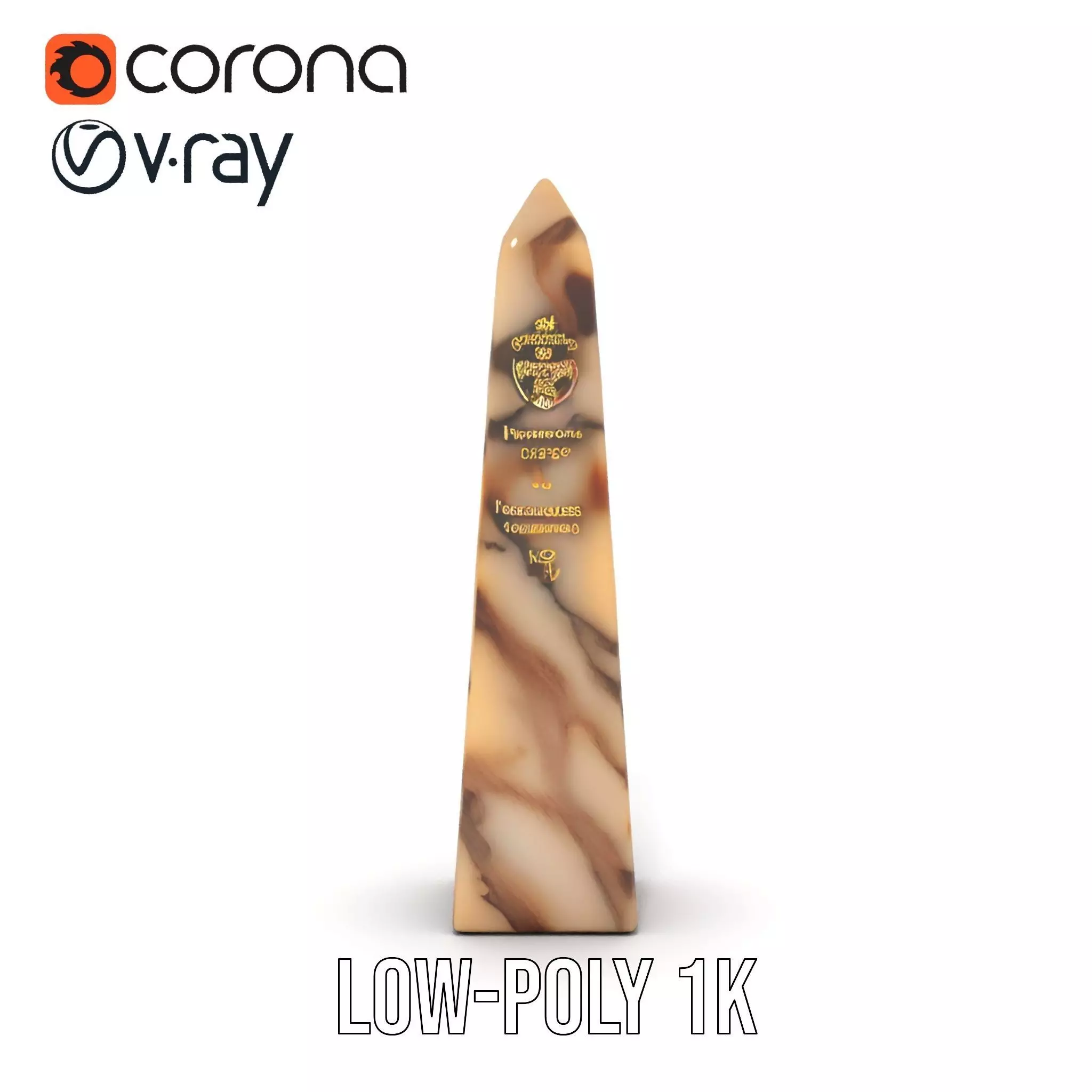 Marble Obelisk model pack Low-poly 3D model_16