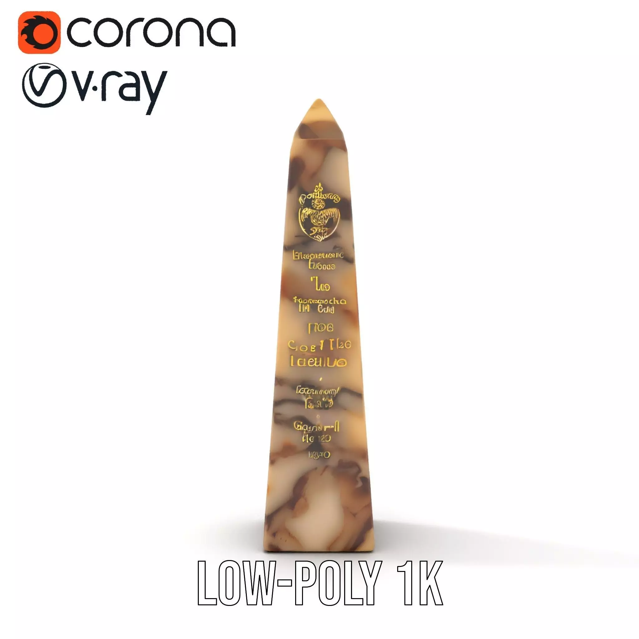 Marble Obelisk model pack Low-poly 3D model_14