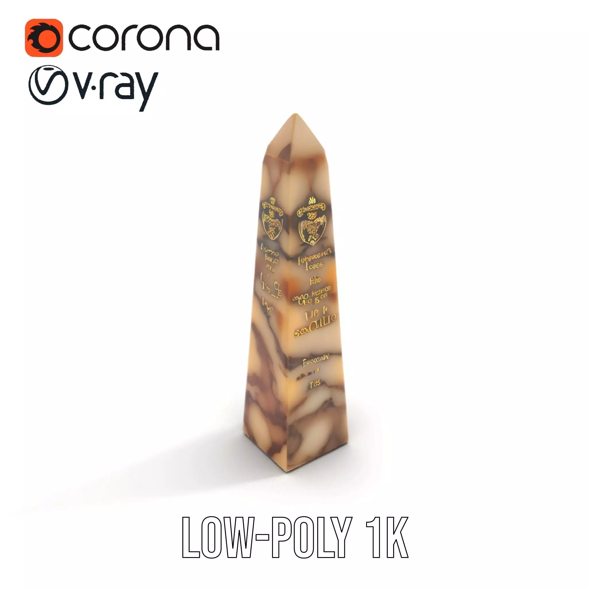 Marble Obelisk model pack Low-poly 3D model_12