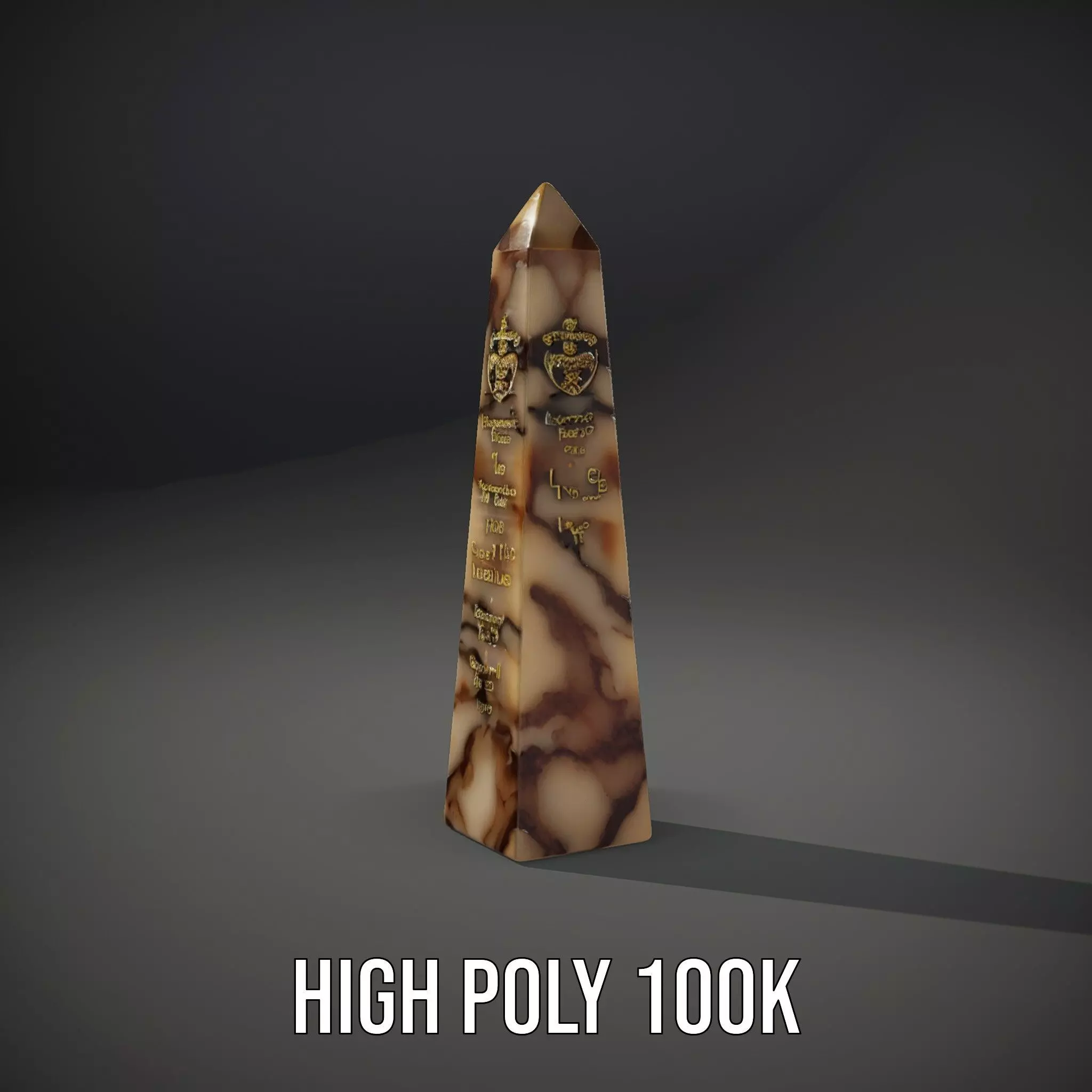 Marble Obelisk model pack Low-poly 3D model_10
