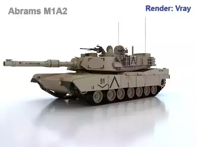 Abrams M1A2 3D model