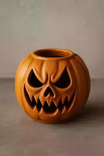 creepy Pumpkin Lantern Halloween