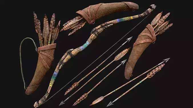 Wooden Bow and Quiver Tournament  Weapons