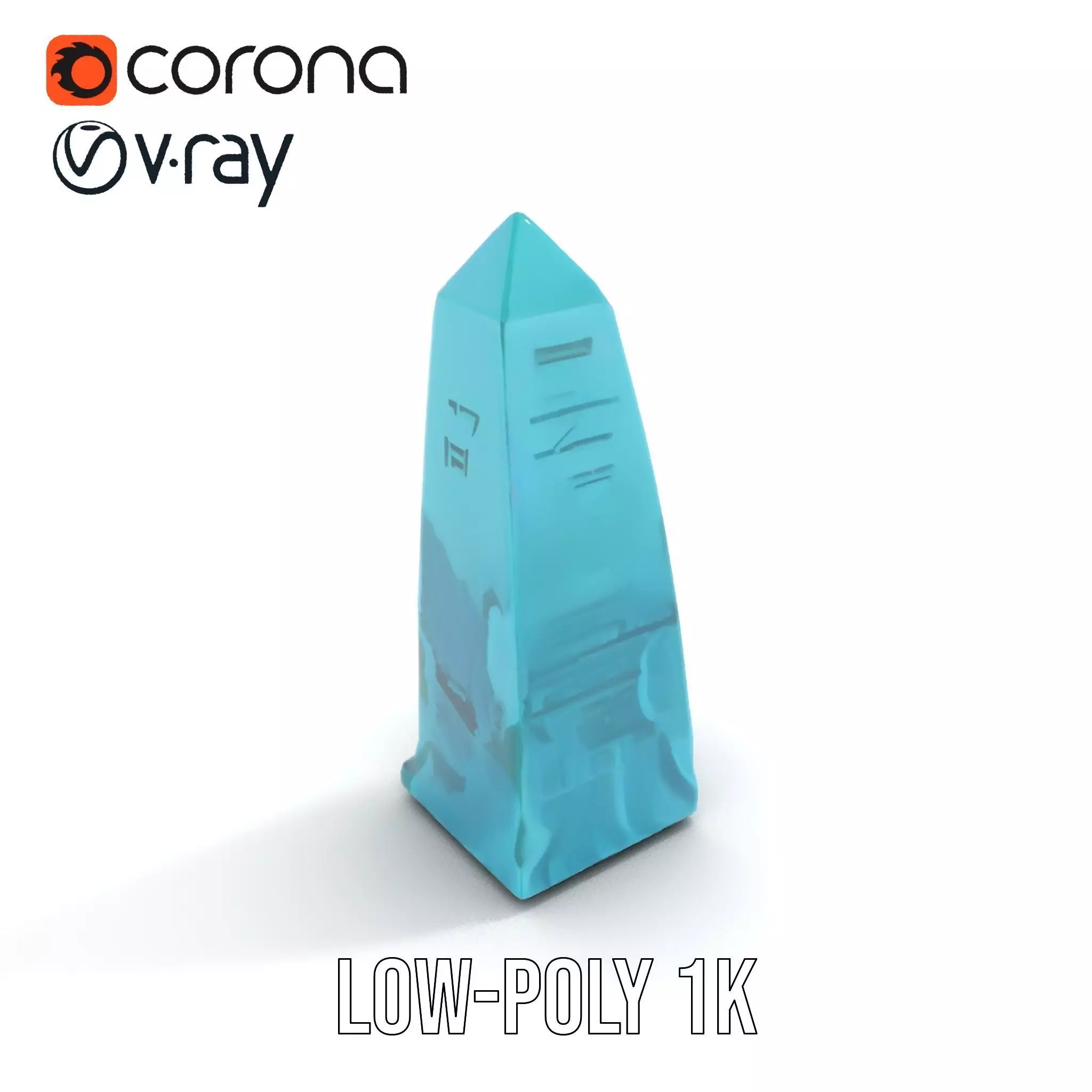 Jade Obelisk model pack Low-poly 3D model_12