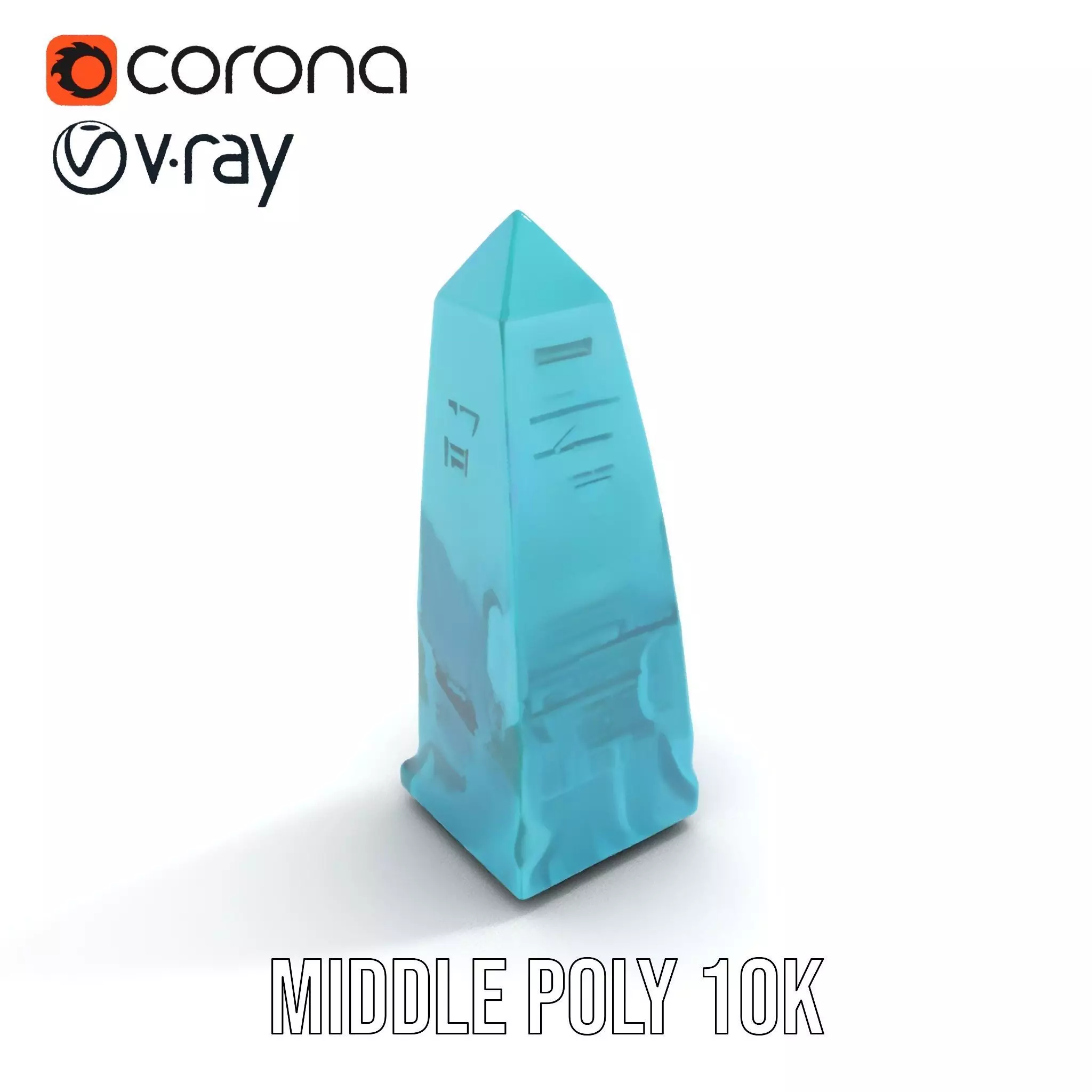 Jade Obelisk model pack Low-poly 3D model_5
