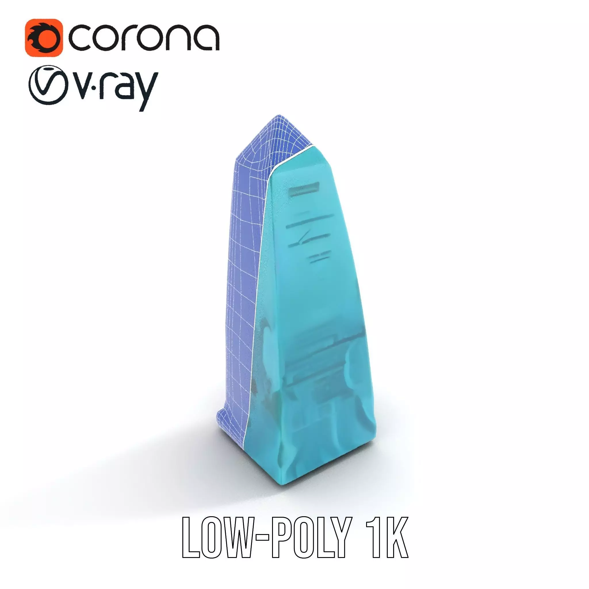 Jade Obelisk model pack Low-poly 3D model_16