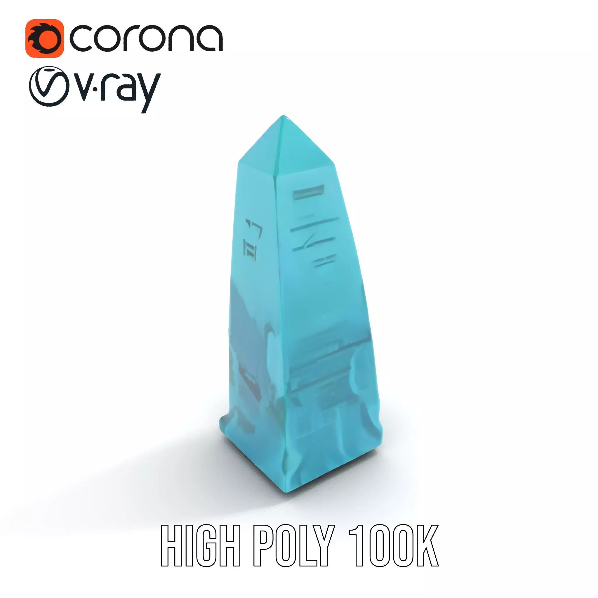 Jade Obelisk model pack Low-poly 3D model_17