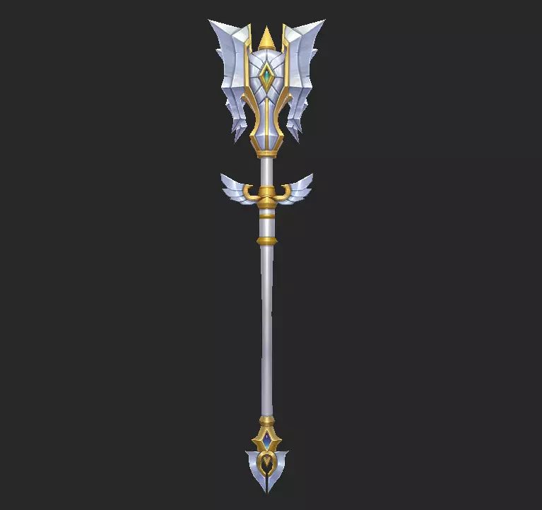 Light Divine Scepters of the Archangel Low-poly 3D model_1