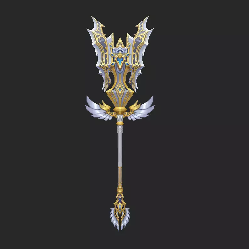 Light Divine Scepters of the Archangel Low-poly 3D model_5
