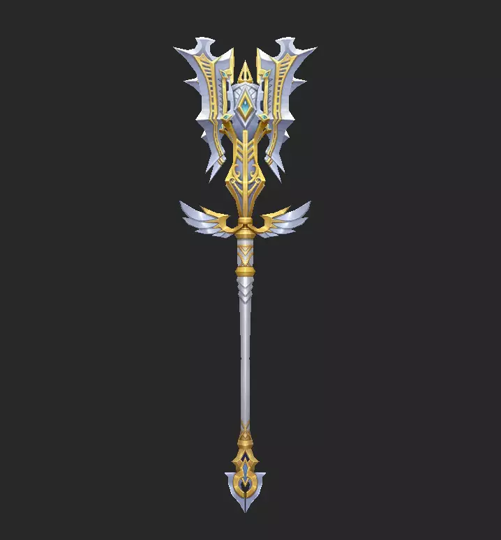 Light Divine Scepters of the Archangel Low-poly 3D model_3