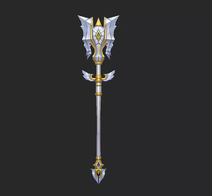 Light Divine Scepters of the Archangel Low-poly 3D model_2