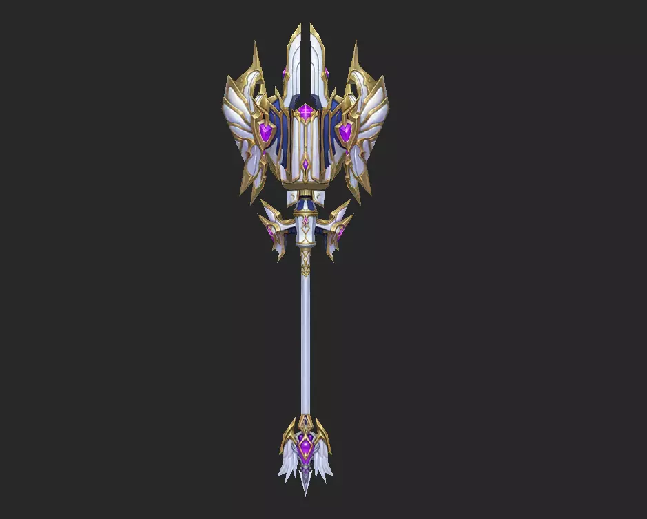 Light Divine Scepters of the Archangel Low-poly 3D model_10