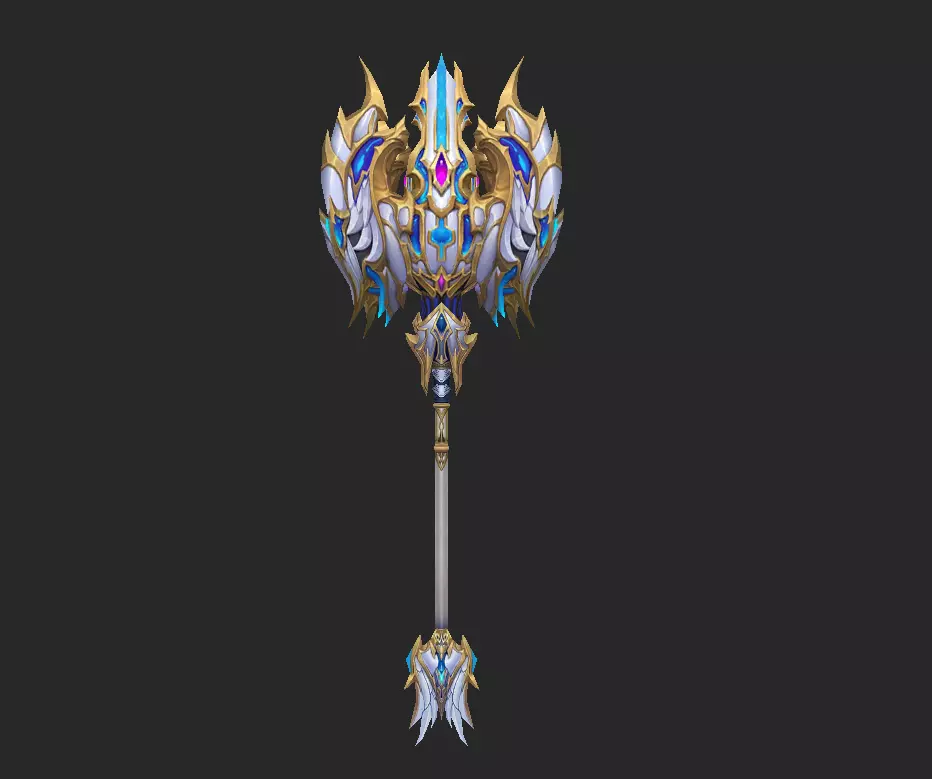 Light Divine Scepters of the Archangel Low-poly 3D model_11