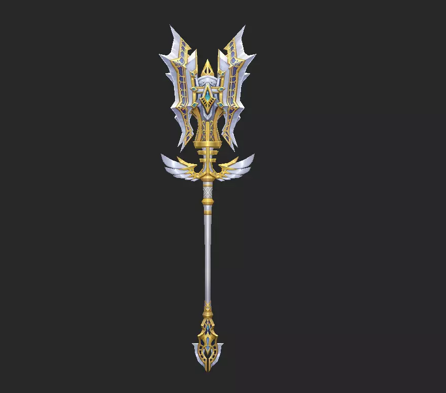 Light Divine Scepters of the Archangel Low-poly 3D model_4