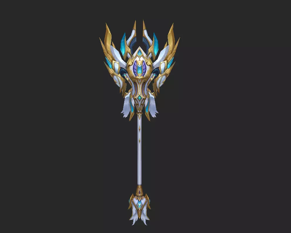 Light Divine Scepters of the Archangel Low-poly 3D model_9