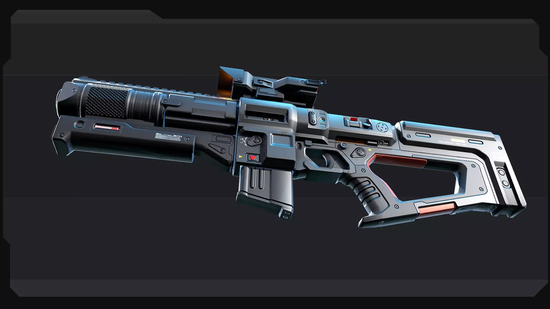 AK8 - Heavy MachineGun Low-poly 3D model_3