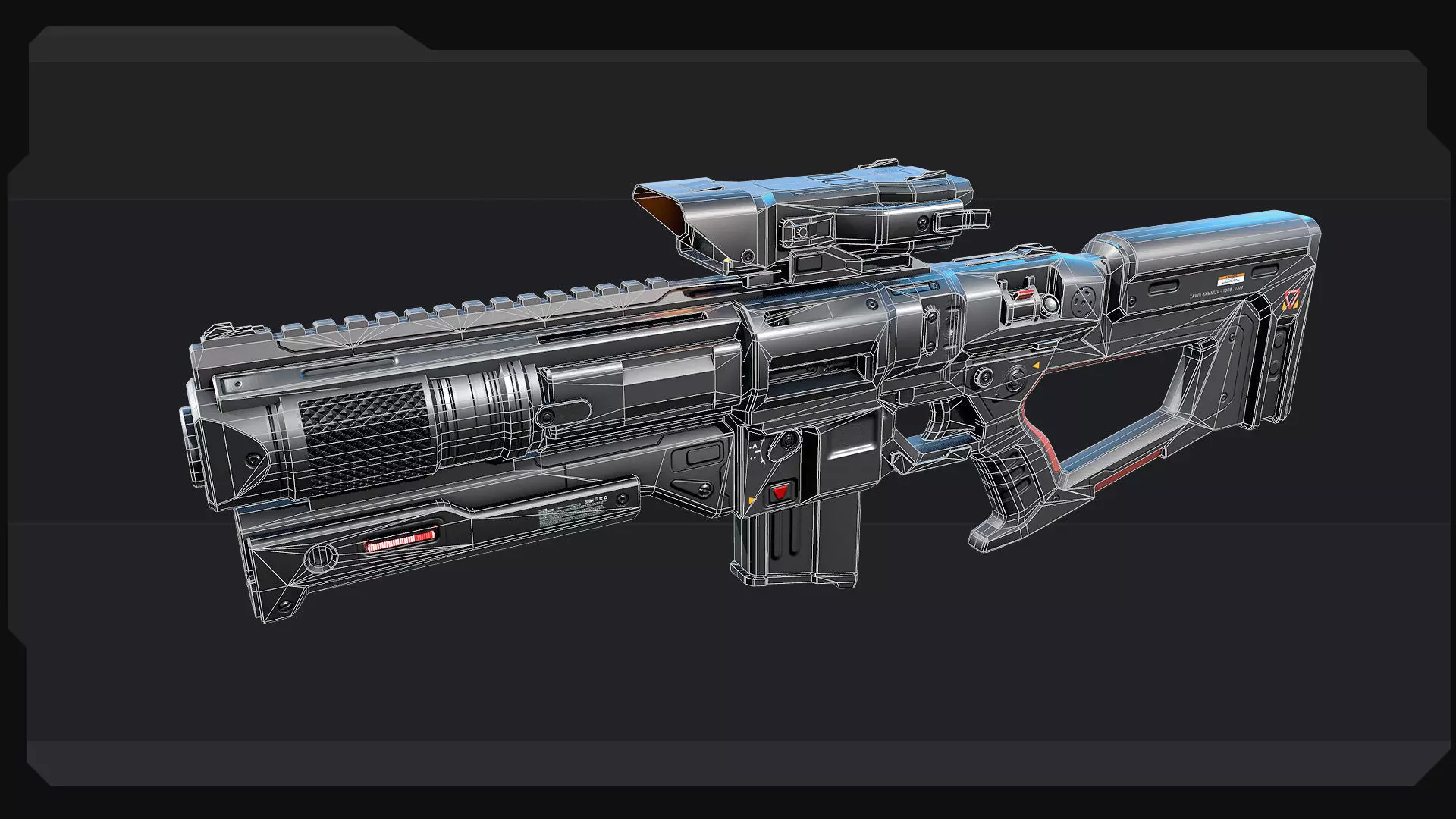 AK8 - Heavy MachineGun Low-poly 3D model_5