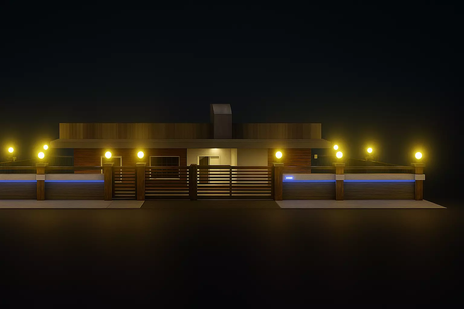 Modern Luxury Bungalow  Architectural 3d Model Game Ready 3D model_1