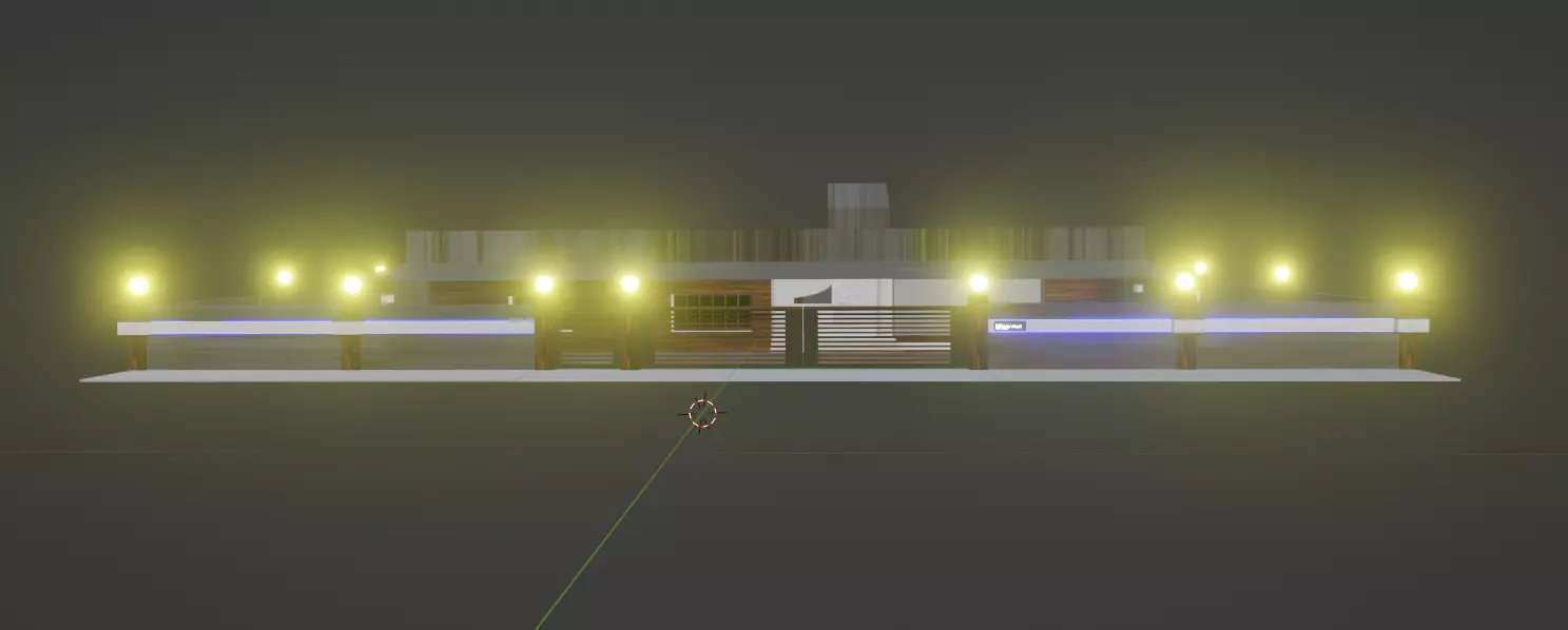 Modern Luxury Bungalow  Architectural 3d Model Game Ready 3D model_5