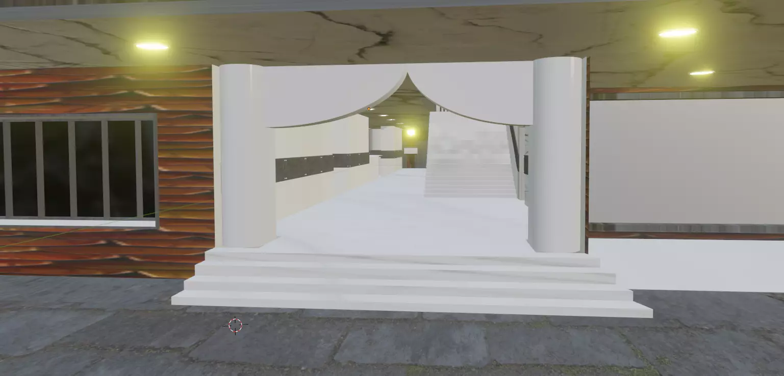 Modern Luxury Bungalow  Architectural 3d Model Game Ready 3D model_12