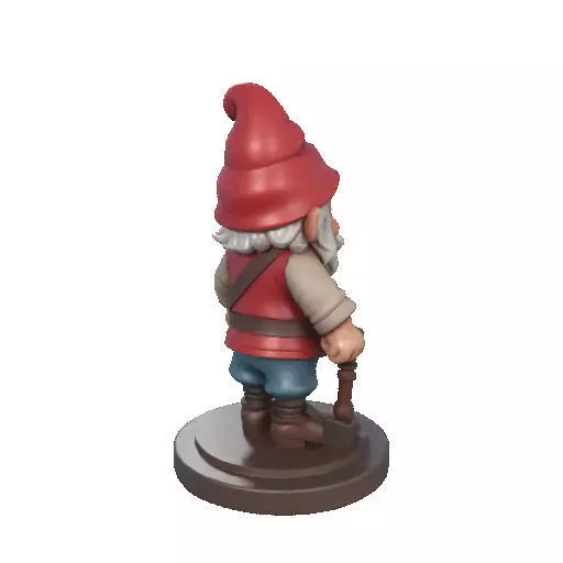 2265  Fairy Tale Gnome Color Full Body Figurine 3D print model_17
