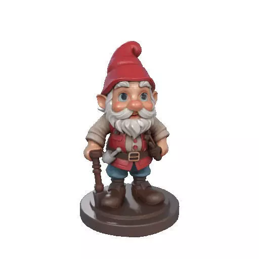 2265  Fairy Tale Gnome Color Full Body Figurine 3D print model_7