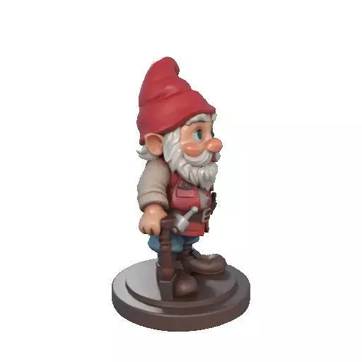 2265  Fairy Tale Gnome Color Full Body Figurine 3D print model_11