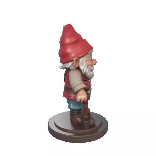 2265  Fairy Tale Gnome Color Full Body Figurine 3D print model_14