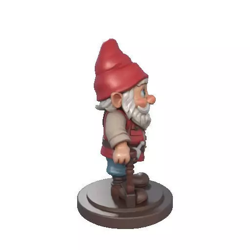 2265  Fairy Tale Gnome Color Full Body Figurine 3D print model_13