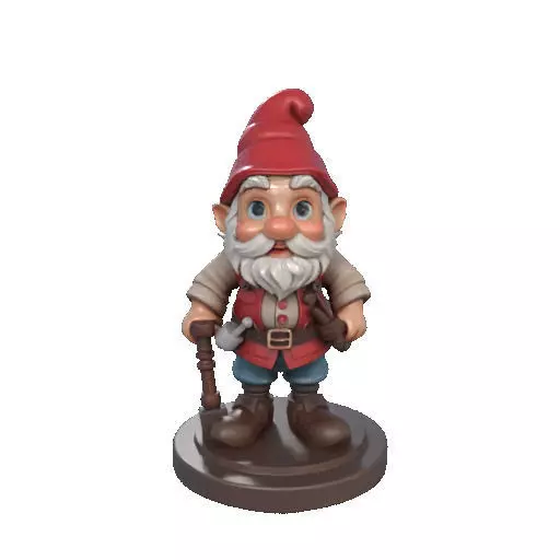 2265  Fairy Tale Gnome Color Full Body Figurine 3D print model_6