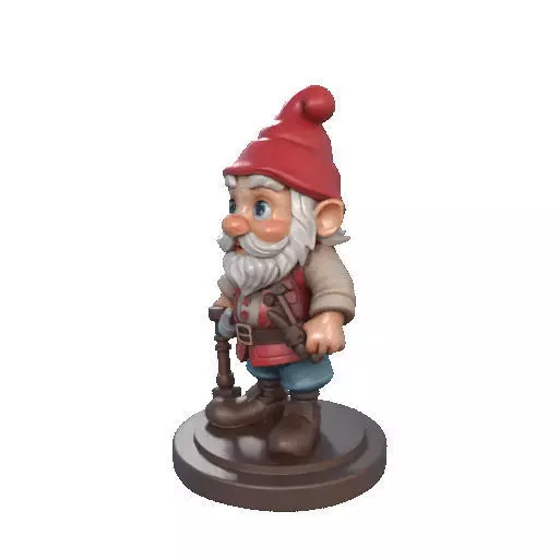 2265  Fairy Tale Gnome Color Full Body Figurine 3D print model_32