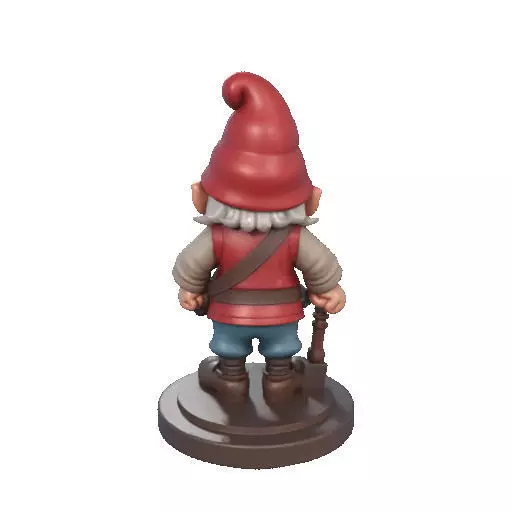 2265  Fairy Tale Gnome Color Full Body Figurine 3D print model_21