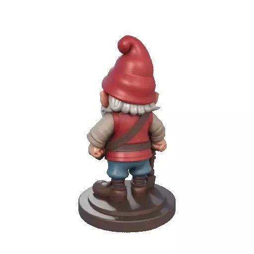 2265  Fairy Tale Gnome Color Full Body Figurine 3D print model_23