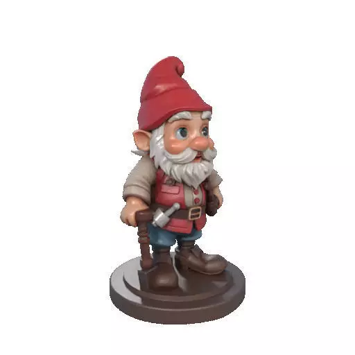 2265  Fairy Tale Gnome Color Full Body Figurine 3D print model_9