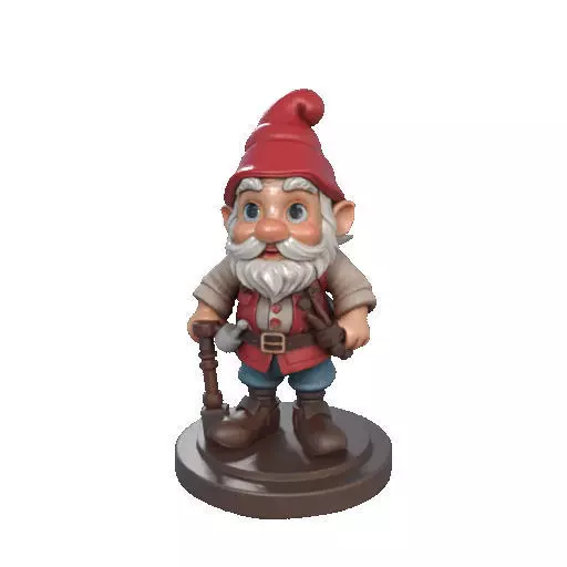 2265  Fairy Tale Gnome Color Full Body Figurine 3D print model_35