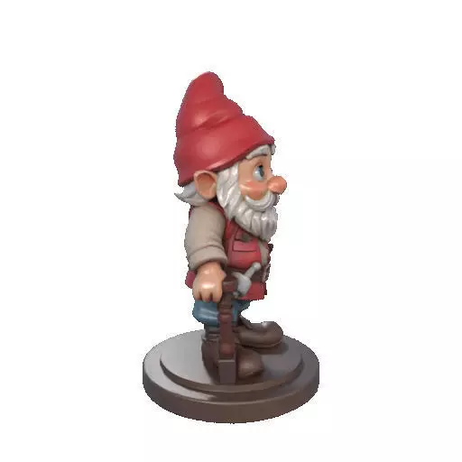 2265  Fairy Tale Gnome Color Full Body Figurine 3D print model_12