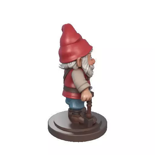 2265  Fairy Tale Gnome Color Full Body Figurine 3D print model_15