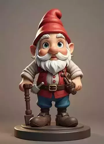 2265  Fairy Tale Gnome Color Full Body Figurine