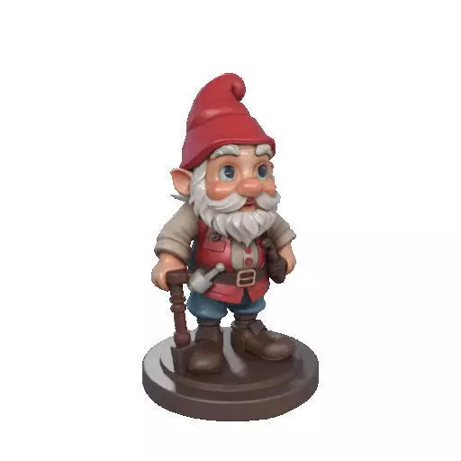 2265  Fairy Tale Gnome Color Full Body Figurine 3D print model_8