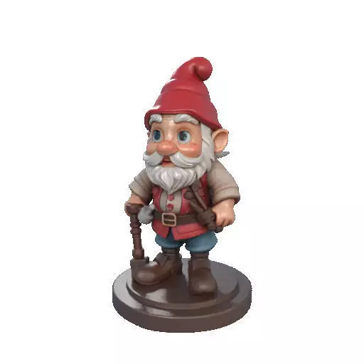 2265  Fairy Tale Gnome Color Full Body Figurine 3D print model_34