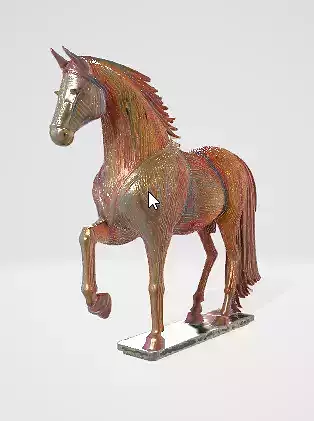 3D Horse Figurine  High Quality Decorative Asset