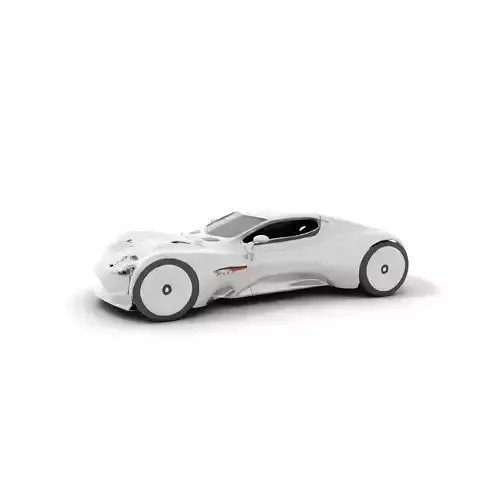 Sleek Silver Sports Car model pack Low-poly 3D model