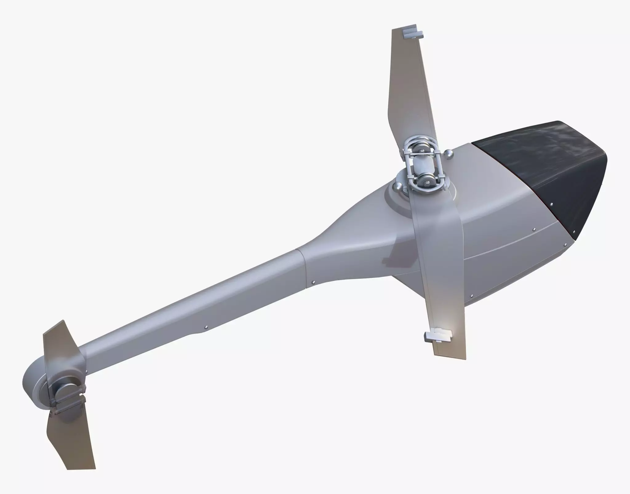 RC Helicopter Recon Drone M1 3D model_2