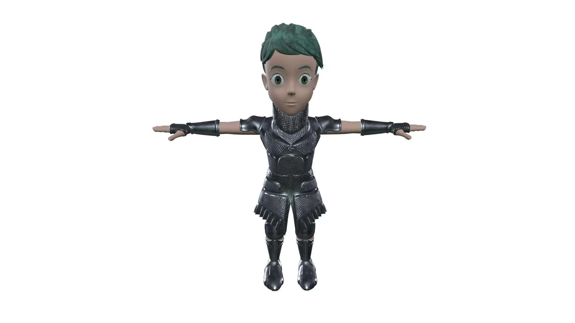 armo character kid Low-poly 3D model