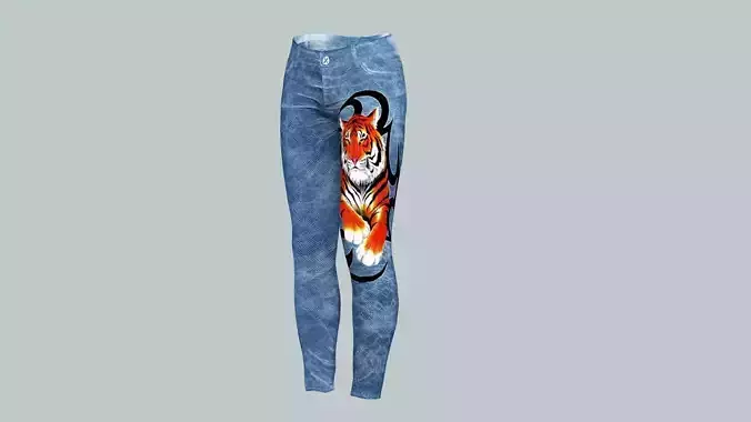 Lady Jeans Game Ready Trousers 07 Pant 3D Model