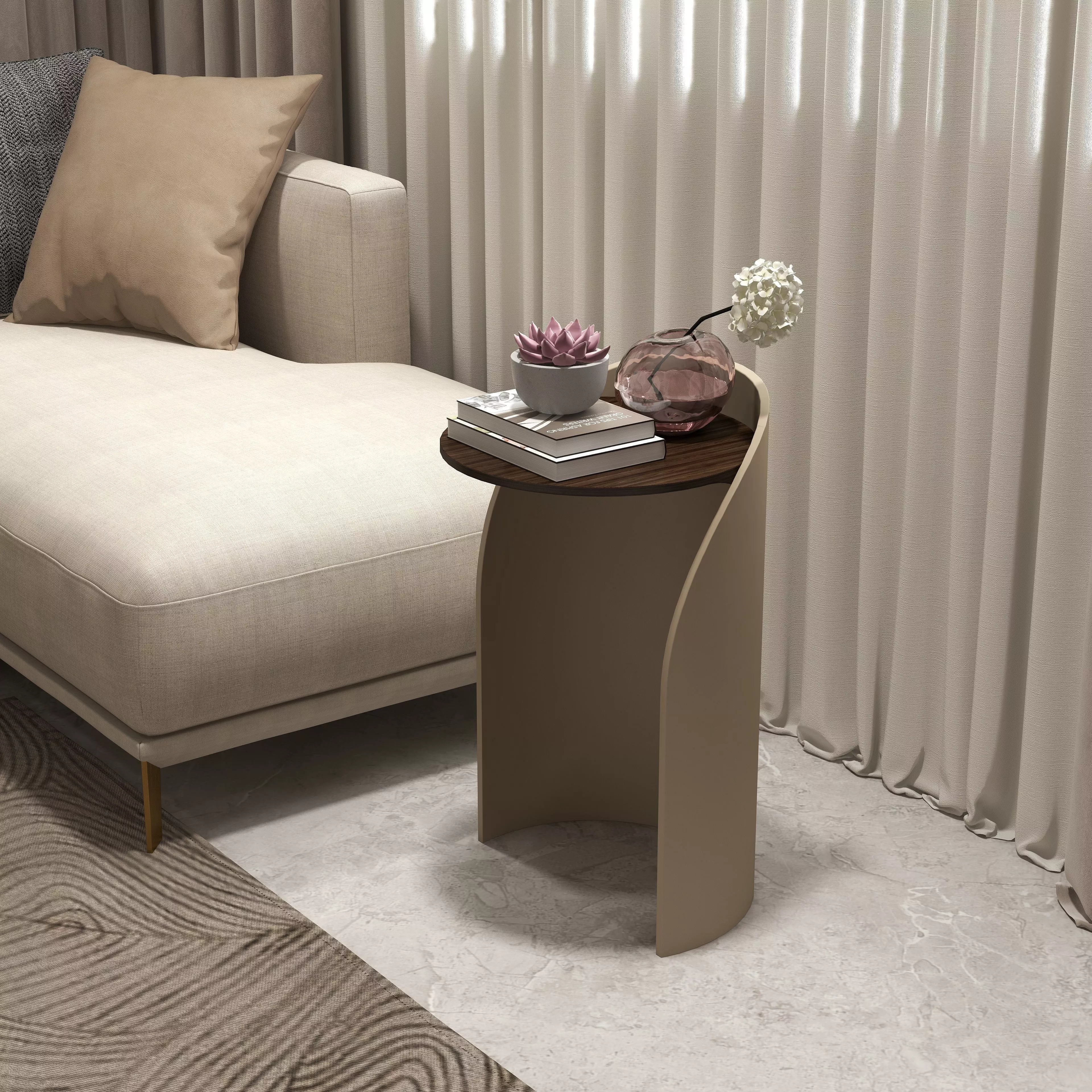 Minimalist Coffee Table - Modern Side Table 3D Model Low-poly 3D model_1